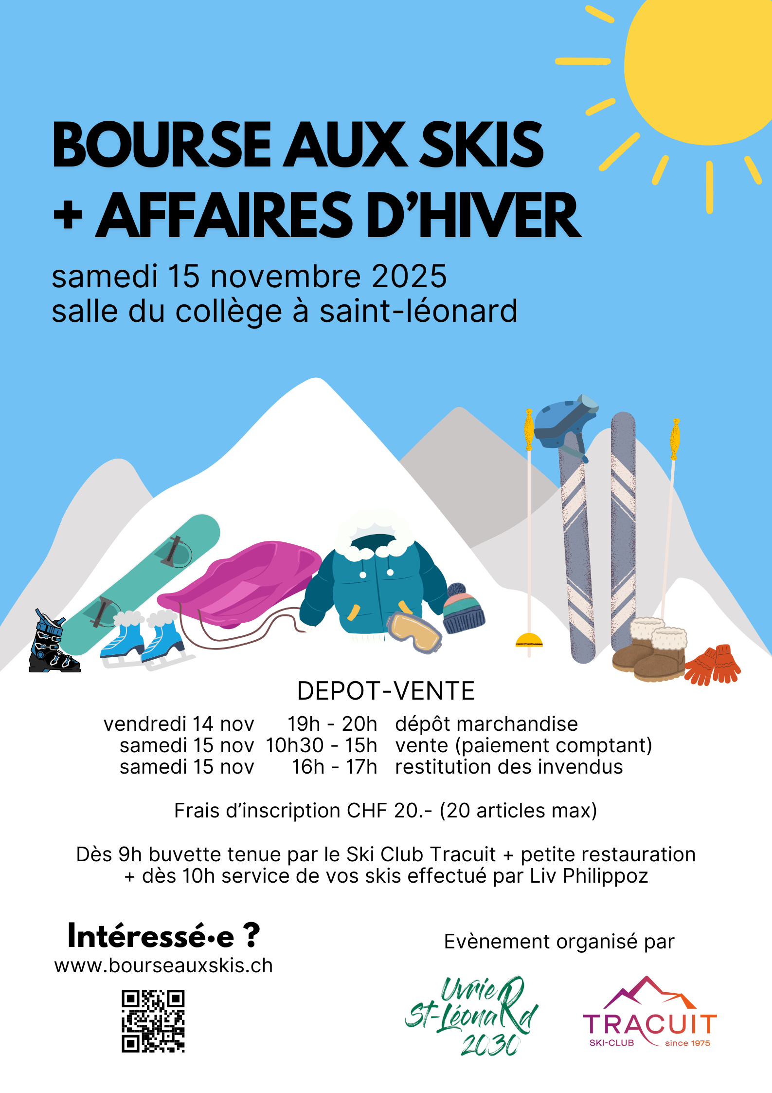 Affiche 2025 bourse aux skis